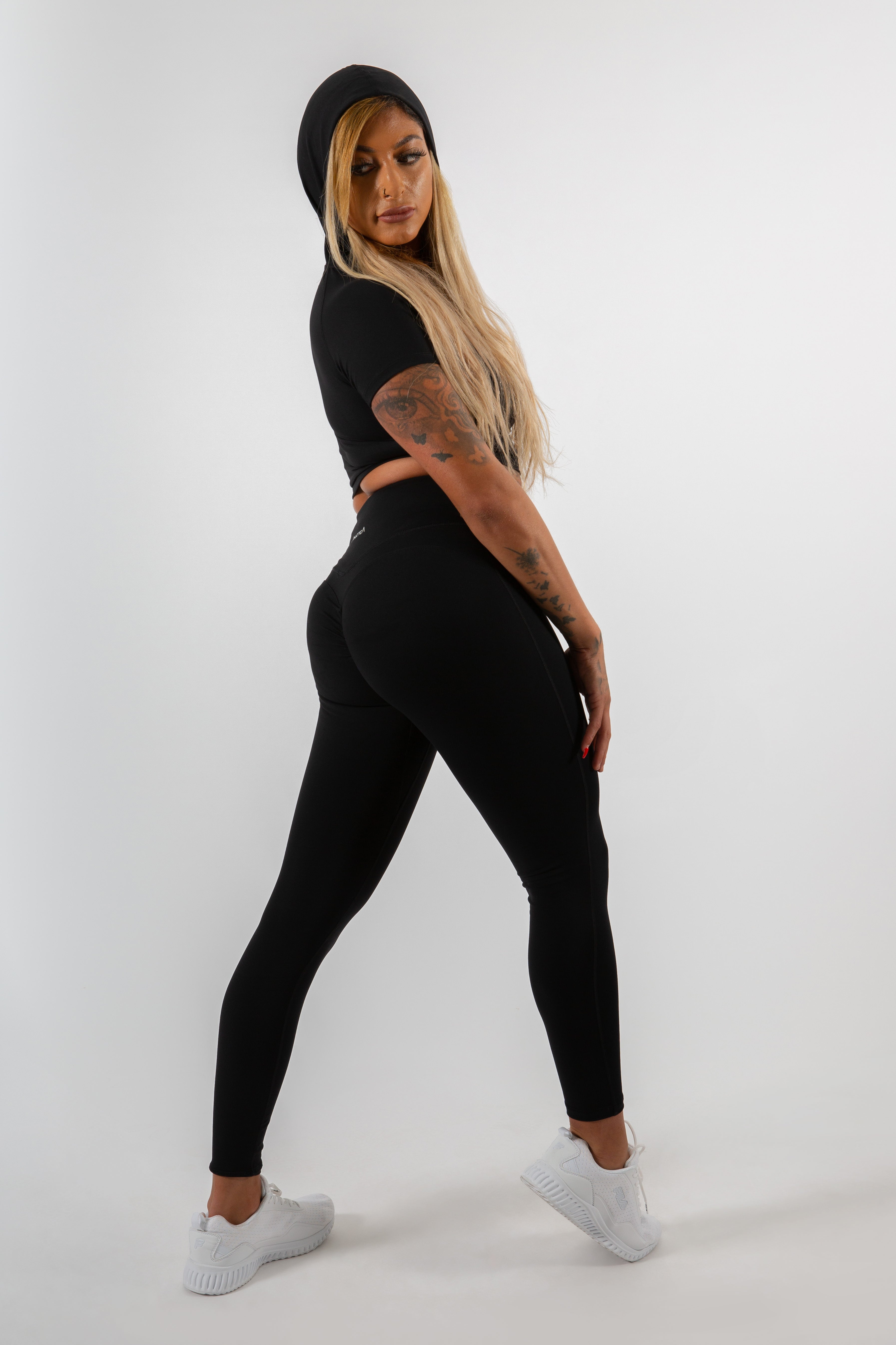 CARGO V WAIST CROPPED LEGGINGS